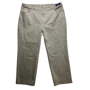 Abercrombie & Fitch Curve Love The 90s Relaxed Jean High Rise Khaki Beige 37 24R